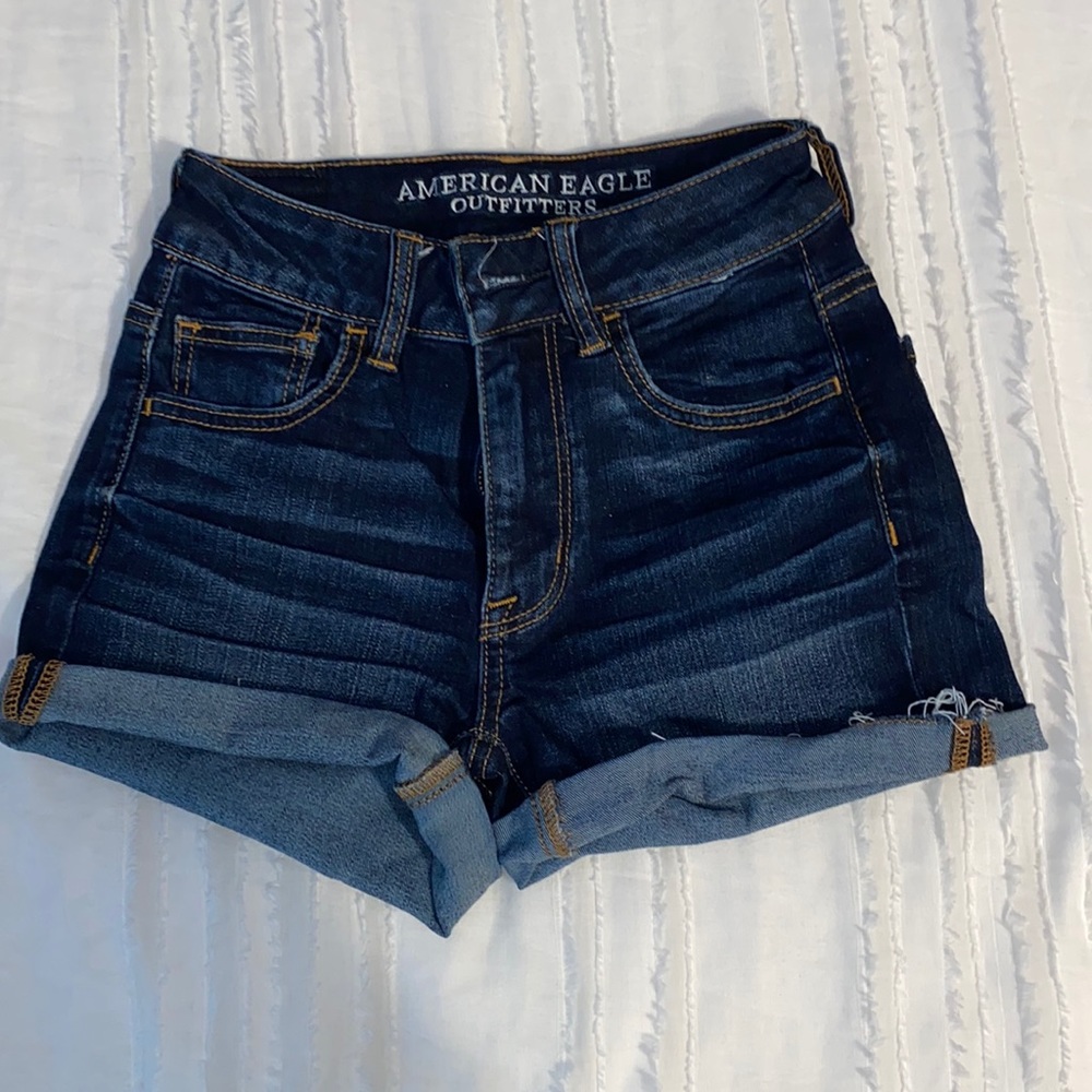 American Eagle hi rise shortie shorts
